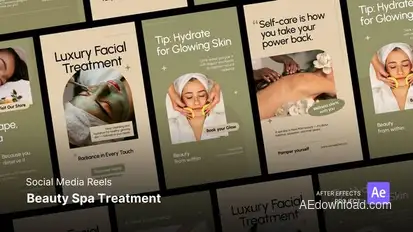 Reels - Beauty Spa Treatment After Effects Project Files broadcast-packages template preview