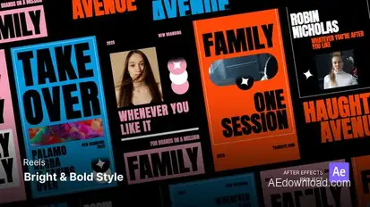 Reels - Bright & Bold Style After Effects Project Files Product Promo template preview