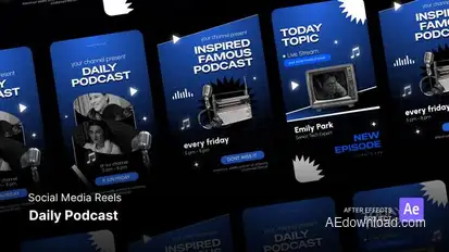 Reels - Daily Podcast After Effects Project Files Product Promo template preview