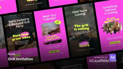 Reels - Grill Invitation Product Promo template preview