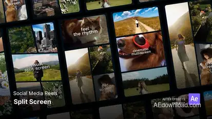 Reels - Split Screen After Effects Project Files Product Promo template preview