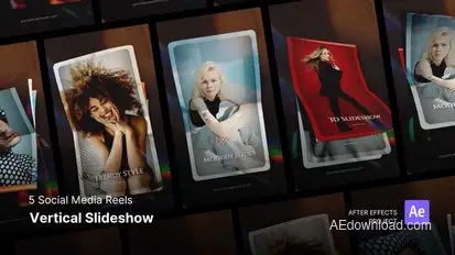 Reels - Vertical Slideshow After Effects Project Files Product Promo template preview