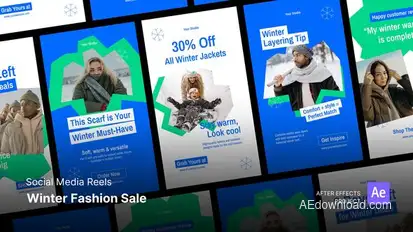 Reels - Winter Fashion broadcast-packages template preview