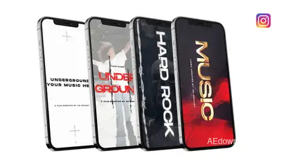 Reels and Stories for Instagram Pack Titles template preview