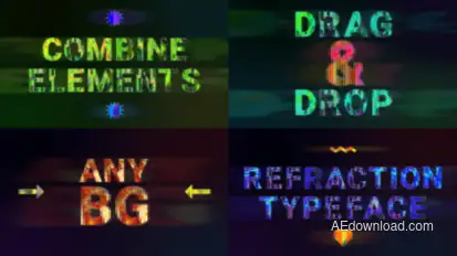 Refracted Typeface Elements template preview