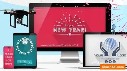 Responsive Holiday & New Year Greetings! Openers template preview
