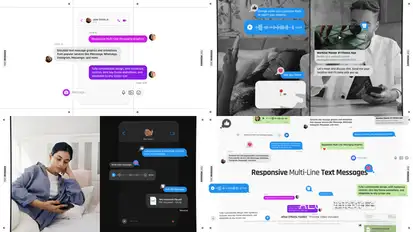 Responsive Multi-Line Text Messages Titles template preview