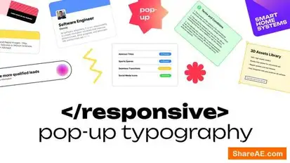 Videohive Responsive Pop-up Typography Titles template preview
