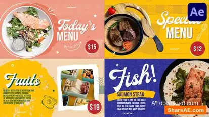 Restaurant Food Menu | After Effects Openers template preview