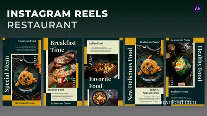 Restaurant Instagram Reels Product Promo template preview