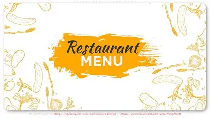 Restaurant Video Menu Product Promo template preview
