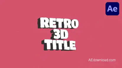 Retro 3D Titles | AE Titles template preview