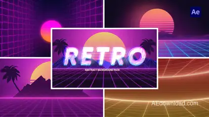 Retro Abstract Background Loop Elements template preview