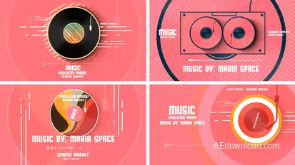 Retro Audio Visualizer Product Promo template preview
