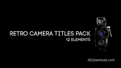 Retro Camera Titles Pack Titles template preview