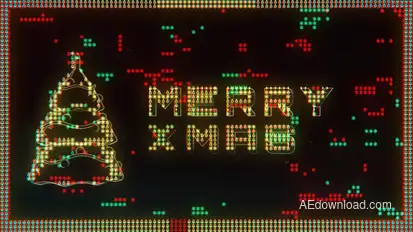 Retro Christmas Intro Titles template preview