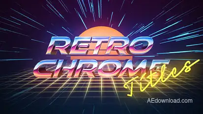 Retro Chrome Titles Titles template preview