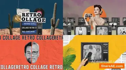 Retro Collage Openers template preview