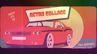 Retro Collage Opener Openers template preview