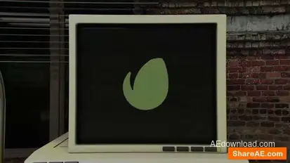 Retro Computer Logo Reveal Openers template preview