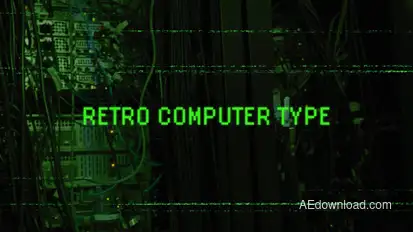 Retro Computer Type Titles template preview