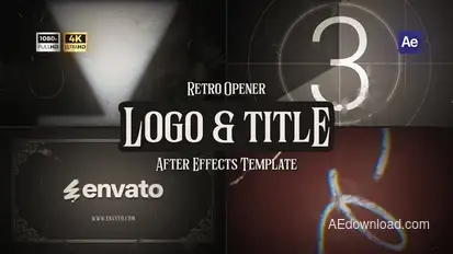 Retro Countdown Opener Logo Stings template preview