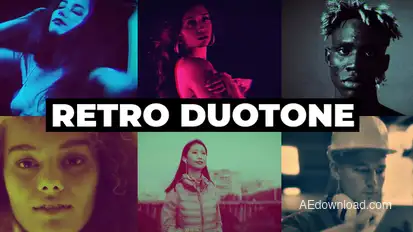 Retro Duotone Effects | After Effects Elements template preview