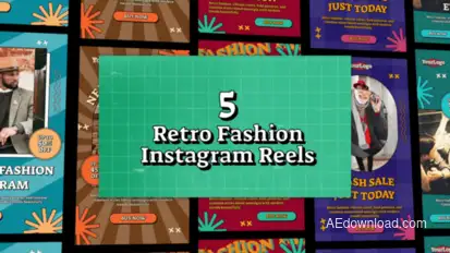 Retro Fashion Instagram Reels and Strories Product Promo template preview