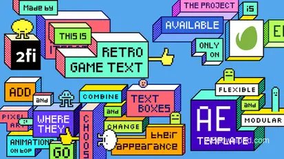 Retro Game Text Titles template preview