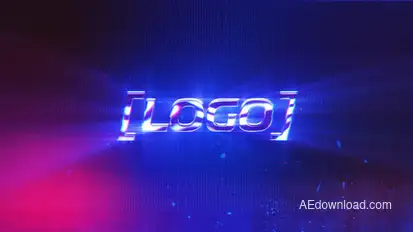 Retro Glitch Logo Logo Stings template preview