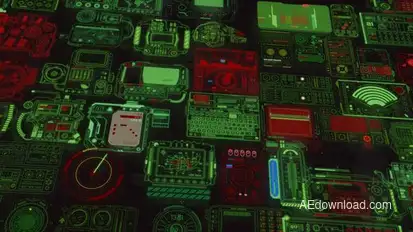 Retro HUD UI Package Elements template preview