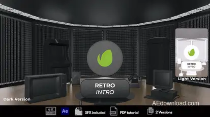 Retro Intro Logo Stings template preview