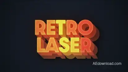 Retro Laser Titles Titles template preview