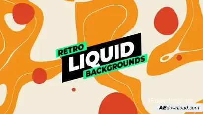 Retro Liquid Backgrounds Elements template preview