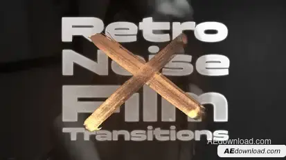 Retro Noise Film Transitions Elements template preview