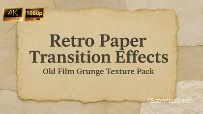 Retro Paper Transition Effects – Old Film Grunge & Texture Pack Elements template preview