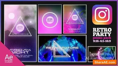 Retro Party Pack Openers template preview