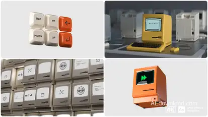 Retro PC Mockup | After Effects Template Product Promo template preview