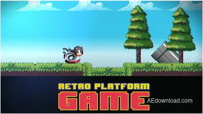 Retro Platform Game Openers template preview