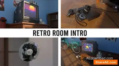 Retro Room Intro Openers template preview