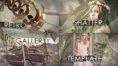 Retro Shatter Gallery Video Displays template preview