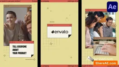 Retro Social Media Windows for After Effects Openers template preview