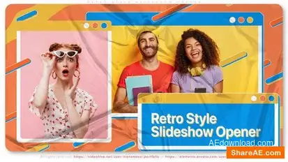 Retro Style Slideshow Opener Openers template preview