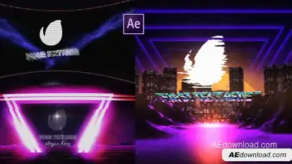 Retro Synthwave Logo Pack Logo Stings template preview