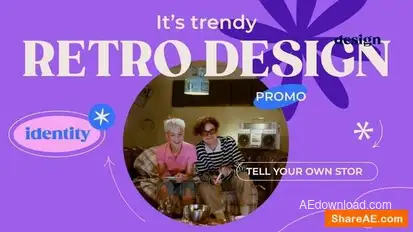 Retro Design Titles Openers template preview