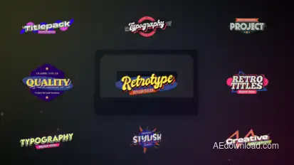 Retro Titles Titles template preview