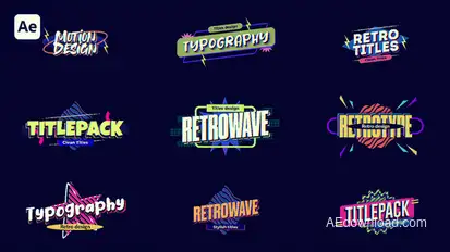 Retro Titles Titles template preview