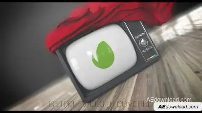 Retro TV Cloth Covered Elements template preview