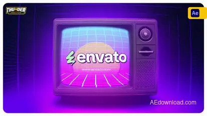 Retro TV Intro Logo Stings template preview