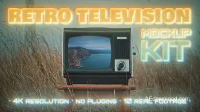 Retro TV Mockup Kit Video Displays template preview